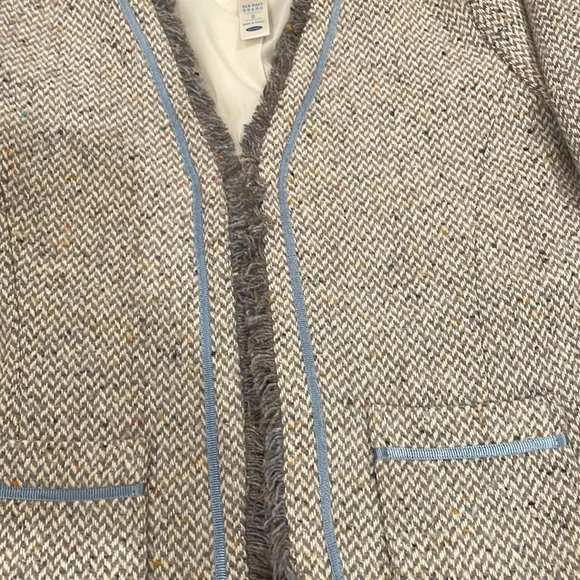 Old Navy Wool Boucle Tweed Blazer - Size Small - Picture 3 of 7